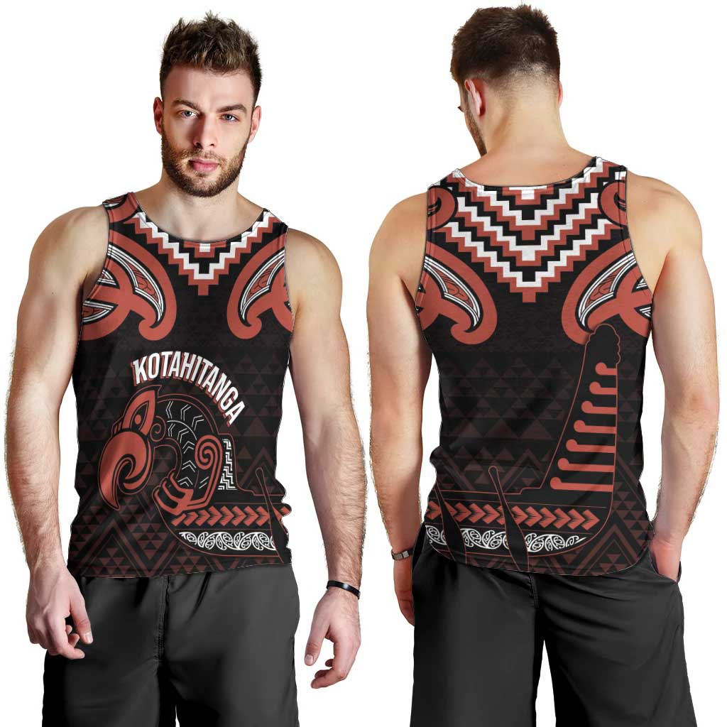 Maori Waitangi Men Tank Top Kotahitanga Poutama Mix Whakairo - Polynesian Pride