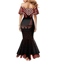 Maori Waitangi Mermaid Dress Kotahitanga Poutama Mix Whakairo - Polynesian Pride