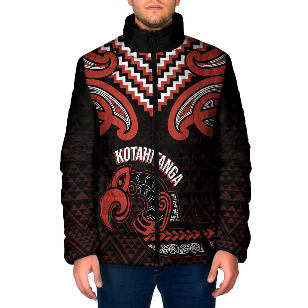 Maori Waitangi Padded Jacket Kotahitanga Poutama Mix Whakairo - Polynesian Pride
