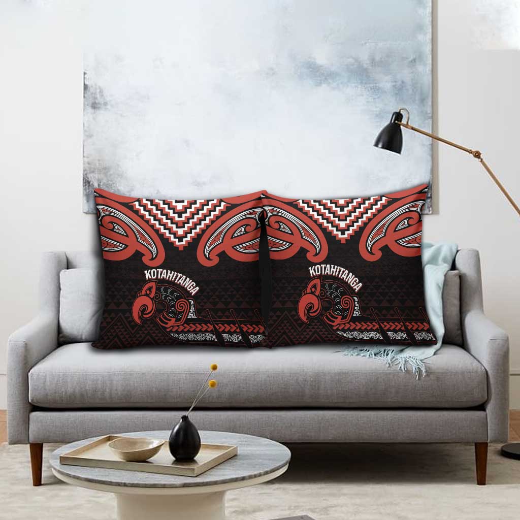 Maori Waitangi Pillow Cover Kotahitanga Poutama Mix Whakairo - Polynesian Pride