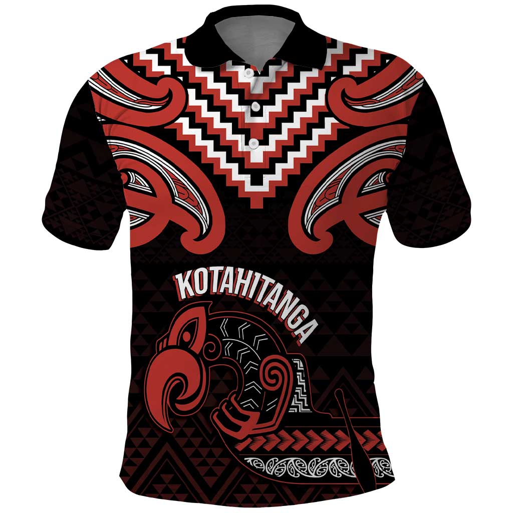 Maori Waitangi Polo Shirt Kotahitanga Poutama Mix Whakairo - Polynesian Pride