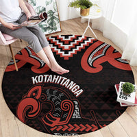 Maori Waitangi Round Carpet Kotahitanga Poutama Mix Whakairo - Polynesian Pride
