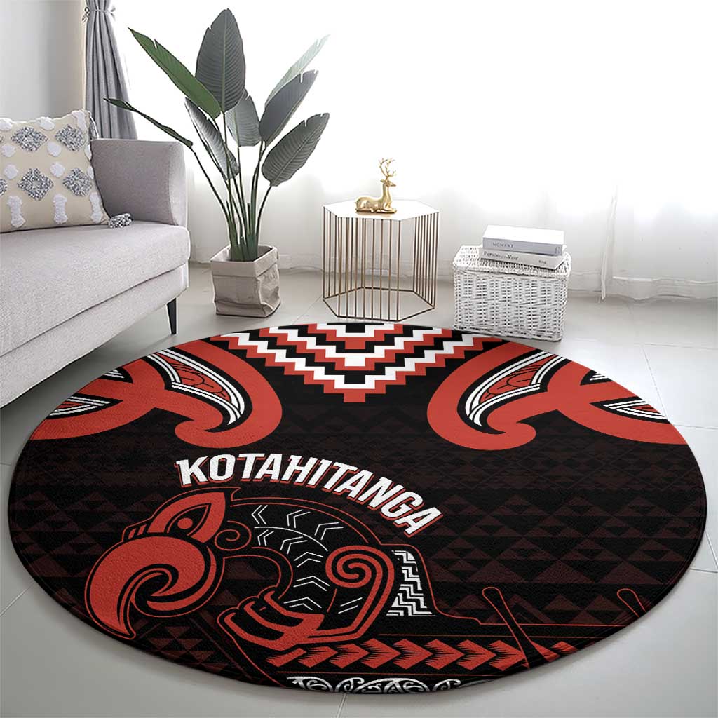Maori Waitangi Round Carpet Kotahitanga Poutama Mix Whakairo - Polynesian Pride