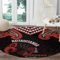 Maori Waitangi Round Carpet Kotahitanga Poutama Mix Whakairo - Polynesian Pride