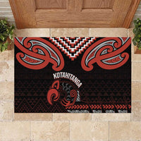 Maori Waitangi Rubber Doormat Kotahitanga Poutama Mix Whakairo - Polynesian Pride