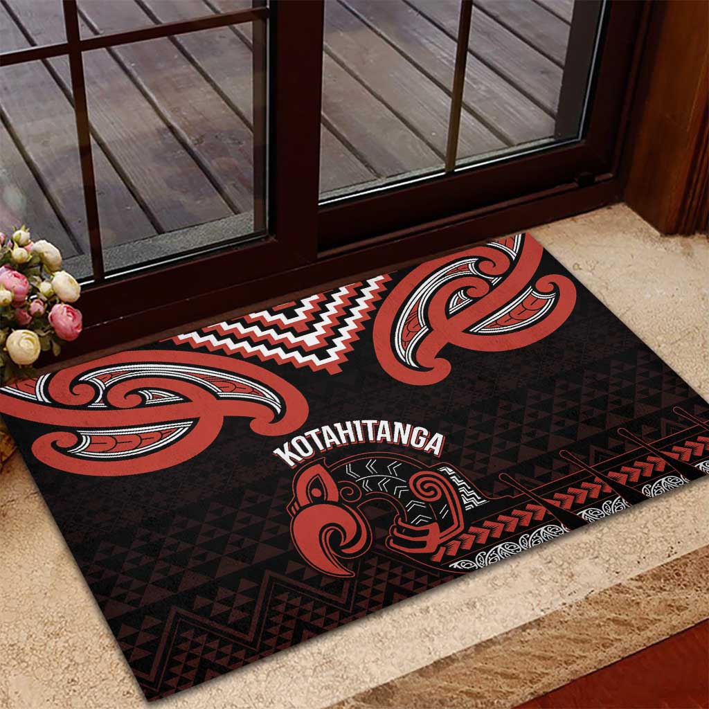 Maori Waitangi Rubber Doormat Kotahitanga Poutama Mix Whakairo - Polynesian Pride