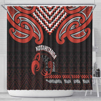 Maori Waitangi Shower Curtain Kotahitanga Poutama Mix Whakairo - Polynesian Pride