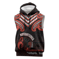Maori Waitangi Sleeveless Hoodie Kotahitanga Poutama Mix Whakairo - Polynesian Pride