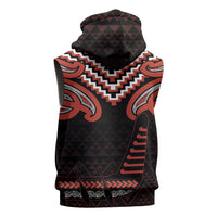 Maori Waitangi Sleeveless Hoodie Kotahitanga Poutama Mix Whakairo - Polynesian Pride