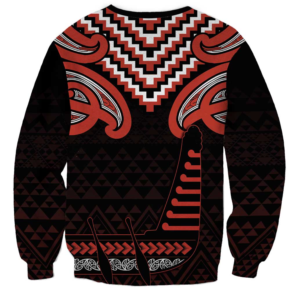 Maori Waitangi Sweatshirt Kotahitanga Poutama Mix Whakairo - Polynesian Pride