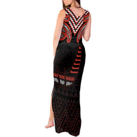 Maori Waitangi Tank Maxi Dress Kotahitanga Poutama Mix Whakairo - Polynesian Pride