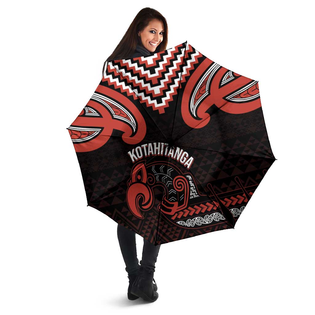 Maori Waitangi Umbrella Kotahitanga Poutama Mix Whakairo - Polynesian Pride