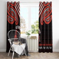Maori Waitangi Window Curtain Kotahitanga Poutama Mix Whakairo - Polynesian Pride