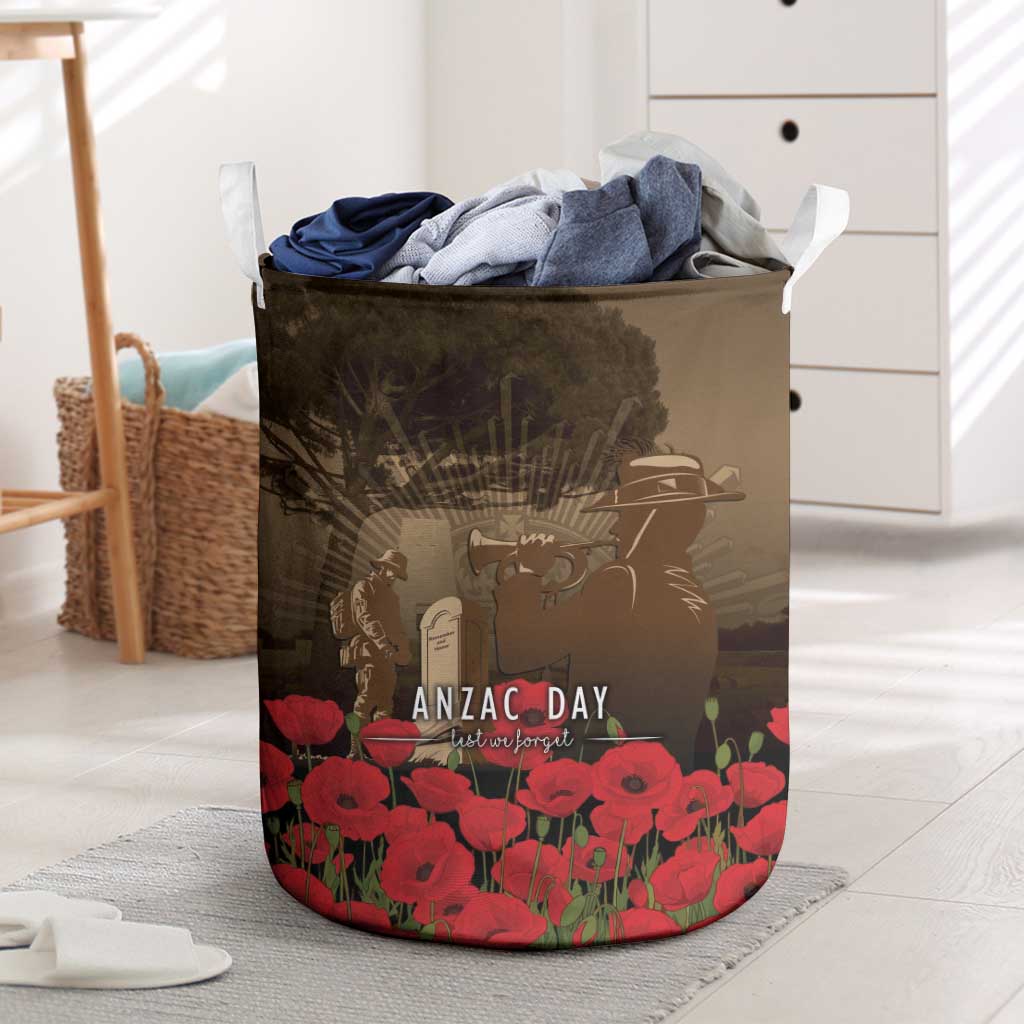 Australia - New Zealand ANZAC Lone Pine Laundry Basket The Last Post LT7 Old Gold - Polynesian Pride