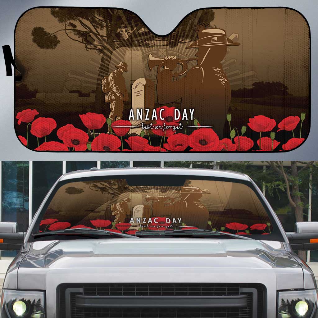 Australia - New Zealand ANZAC Lone Pine Auto Sun Shade The Last Post LT7 Old Gold - Polynesian Pride