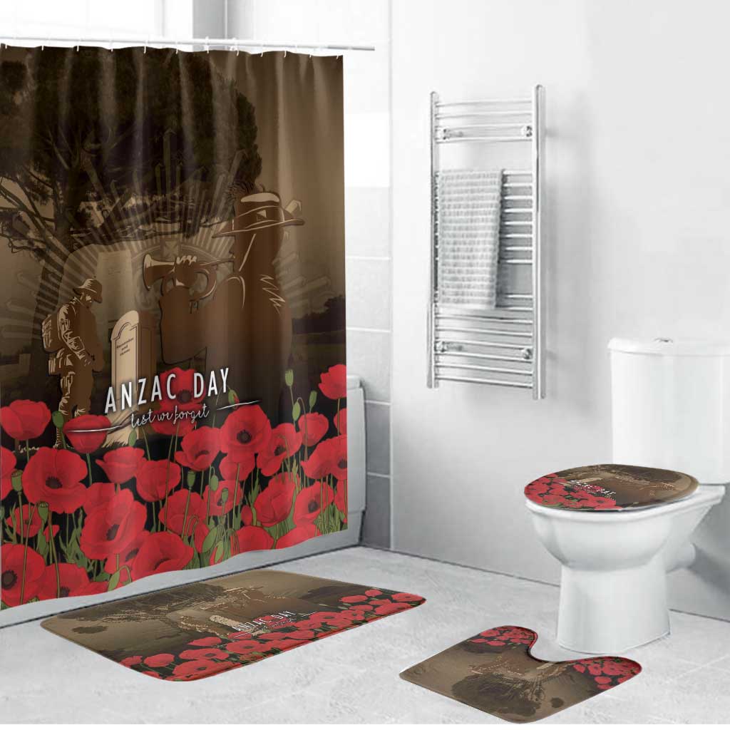 Australia - New Zealand ANZAC Lone Pine Bathroom Set The Last Post LT7 Bathroom Set (4 pcs) Old Gold - Polynesian Pride