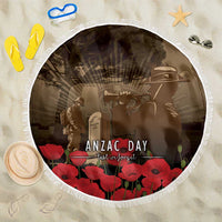 Australia - New Zealand ANZAC Lone Pine Beach Blanket The Last Post LT7 One Size 150cm Old Gold - Polynesian Pride