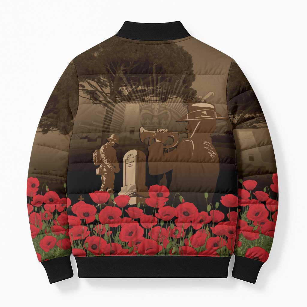Australia - New Zealand ANZAC Lone Pine Bomber Puffer Jacket The Last Post LT7 - Polynesian Pride
