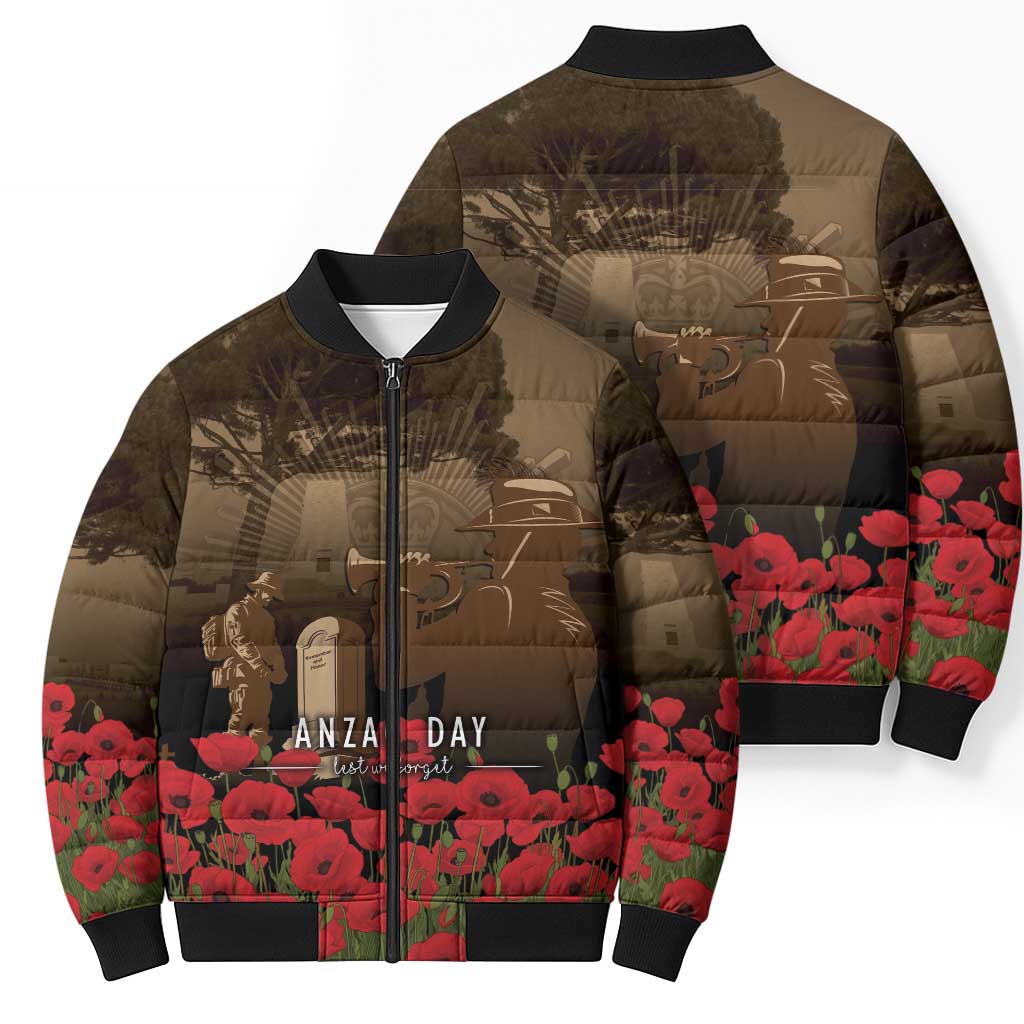 Australia - New Zealand ANZAC Lone Pine Bomber Puffer Jacket The Last Post LT7 - Polynesian Pride
