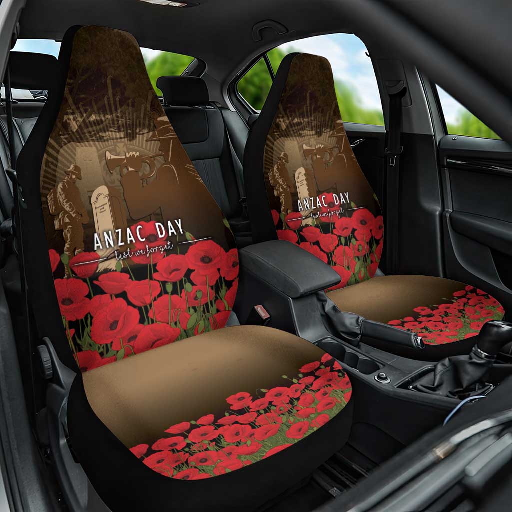 Australia - New Zealand ANZAC Lone Pine Car Seat Cover The Last Post LT7 One Size Old Gold - Polynesian Pride