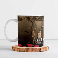 Australia - New Zealand ANZAC Lone Pine Ceramic Mug The Last Post LT7 Old Gold - Polynesian Pride