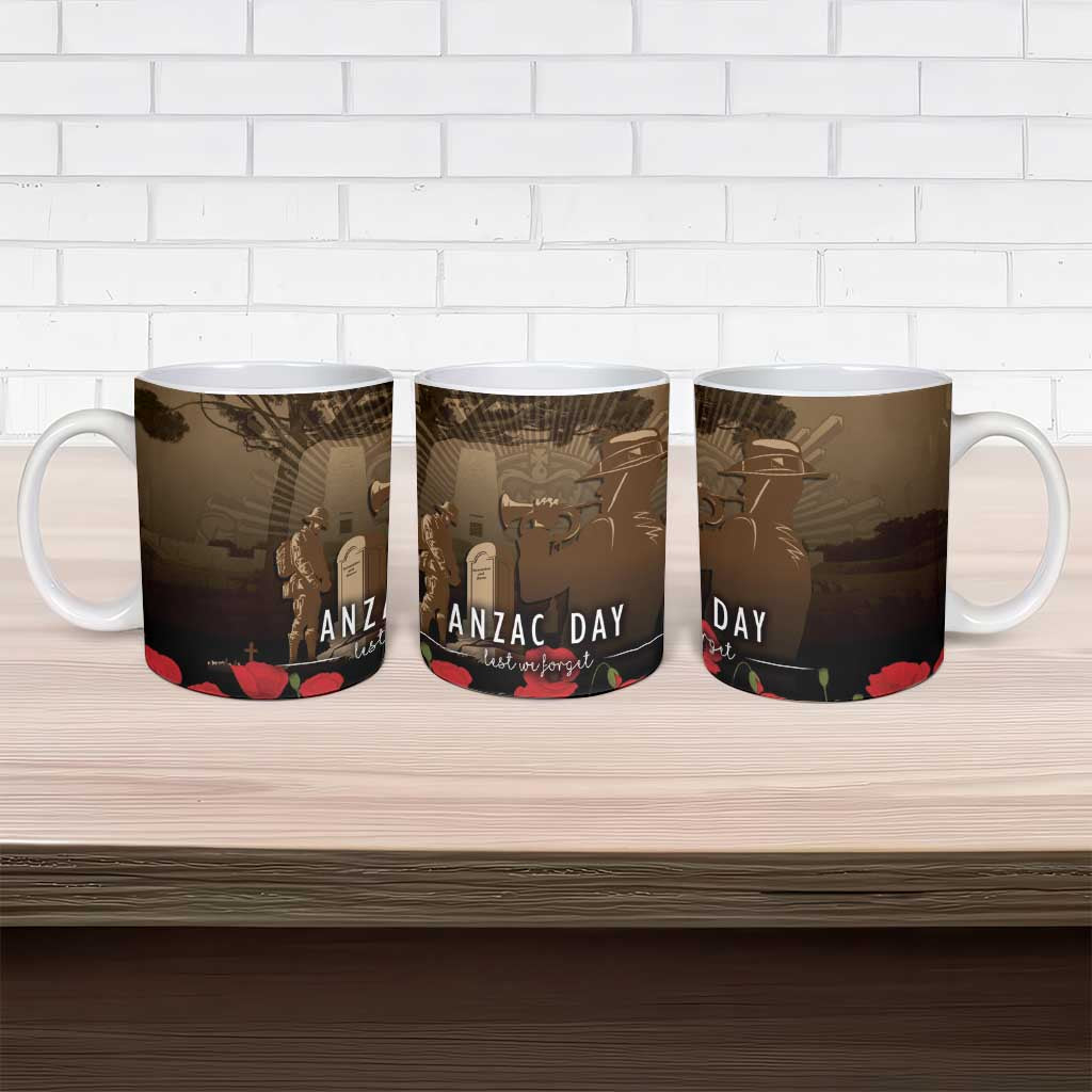 Australia - New Zealand ANZAC Lone Pine Ceramic Mug The Last Post LT7 - Polynesian Pride
