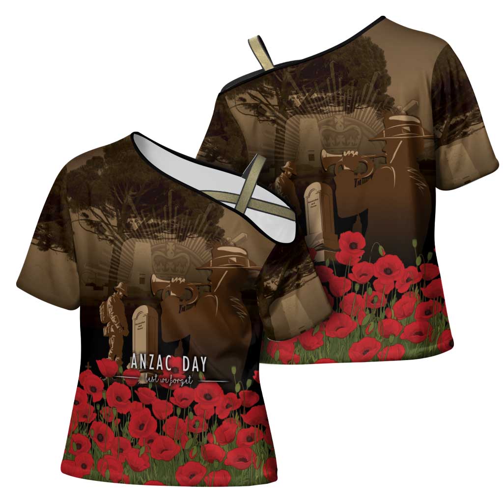Australia - New Zealand ANZAC Lone Pine Cross Shoulder Shirt The Last Post LT7 - Polynesian Pride