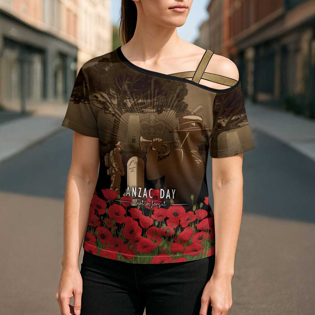 Australia - New Zealand ANZAC Lone Pine Cross Shoulder Shirt The Last Post LT7 - Polynesian Pride
