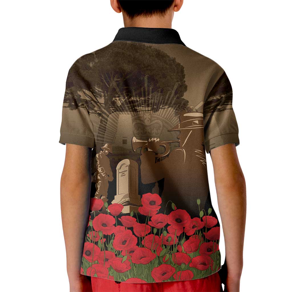 Australia - New Zealand ANZAC Lone Pine Kid Polo Shirt The Last Post LT7 - Polynesian Pride