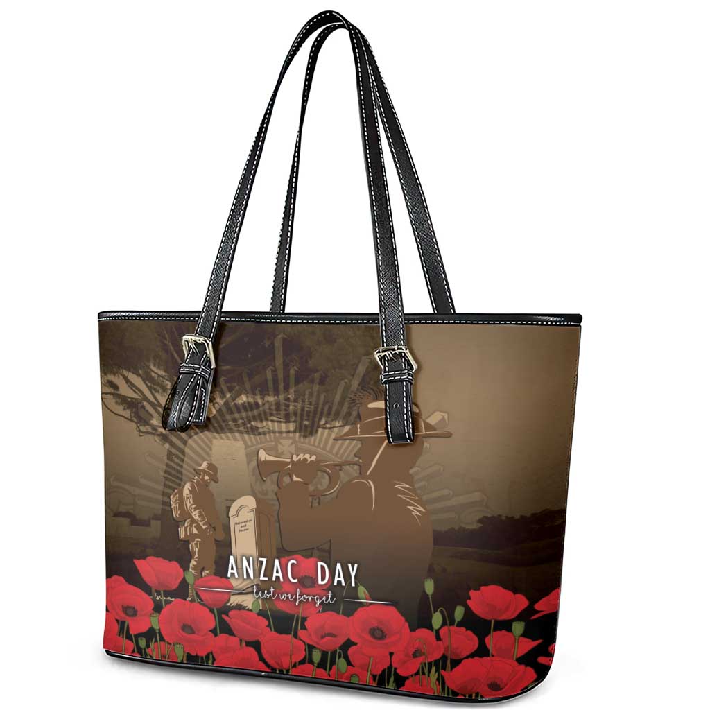 Australia - New Zealand ANZAC Lone Pine Leather Tote Bag The Last Post LT7 - Polynesian Pride