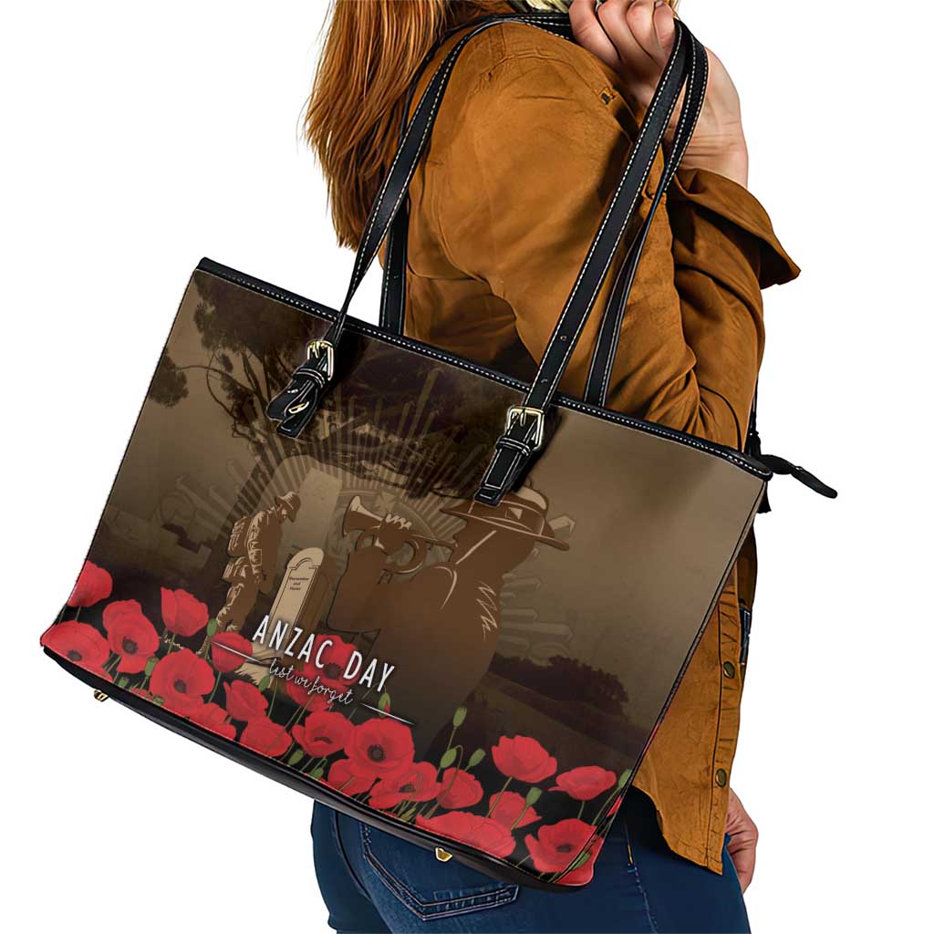 Australia - New Zealand ANZAC Lone Pine Leather Tote Bag The Last Post LT7 - Polynesian Pride