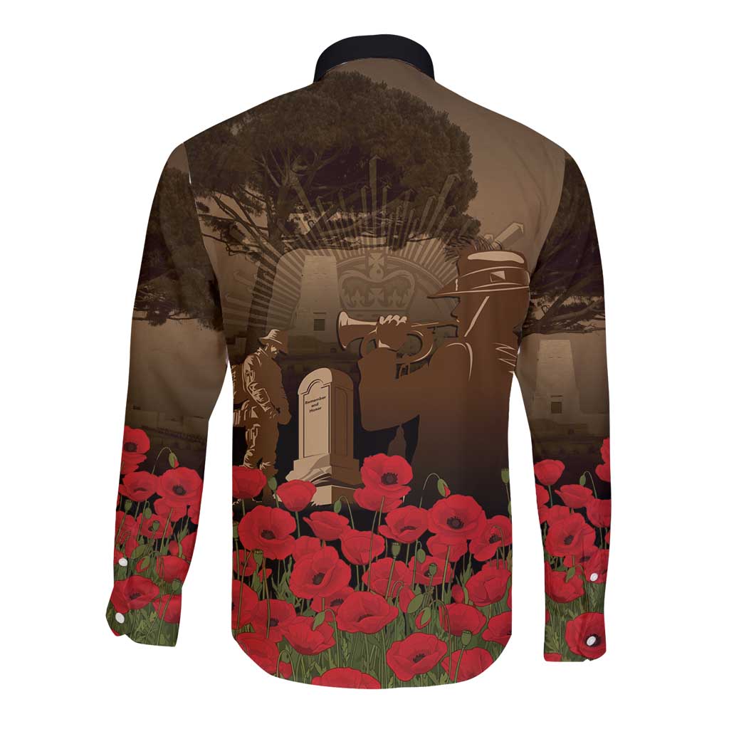 Australia - New Zealand ANZAC Lone Pine Long Sleeve Button Shirt The Last Post LT7 - Polynesian Pride