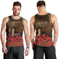 Australia - New Zealand ANZAC Lone Pine Men Tank Top The Last Post LT7 - Polynesian Pride