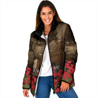 Australia - New Zealand ANZAC Lone Pine Padded Jacket The Last Post LT7 Women Old Gold - Polynesian Pride