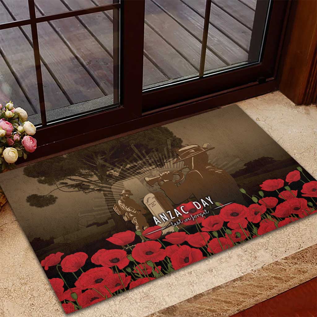 Australia - New Zealand ANZAC Lone Pine Rubber Doormat The Last Post LT7 - Polynesian Pride