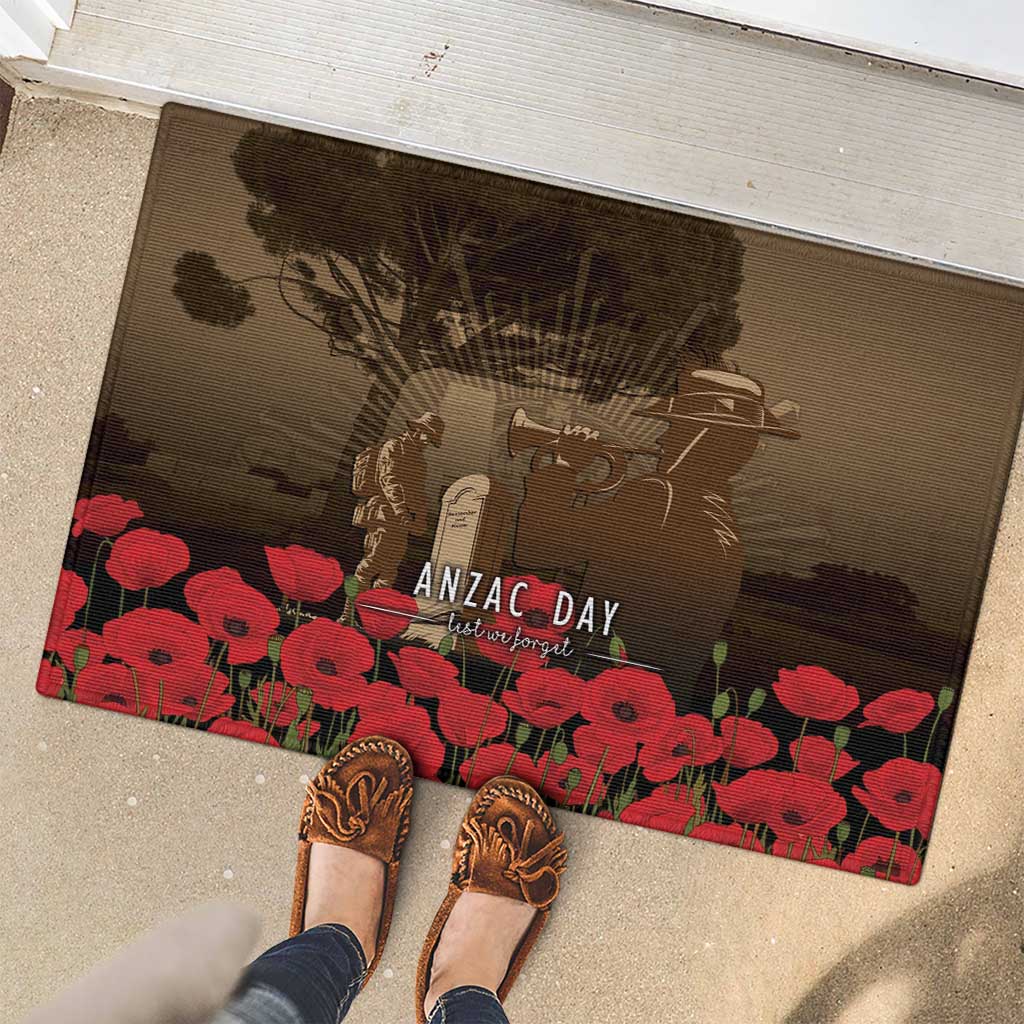 Australia - New Zealand ANZAC Lone Pine Rubber Doormat The Last Post LT7 - Polynesian Pride
