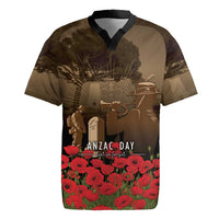 Australia - New Zealand ANZAC Lone Pine Rugby Jersey The Last Post LT7 Old Gold - Polynesian Pride