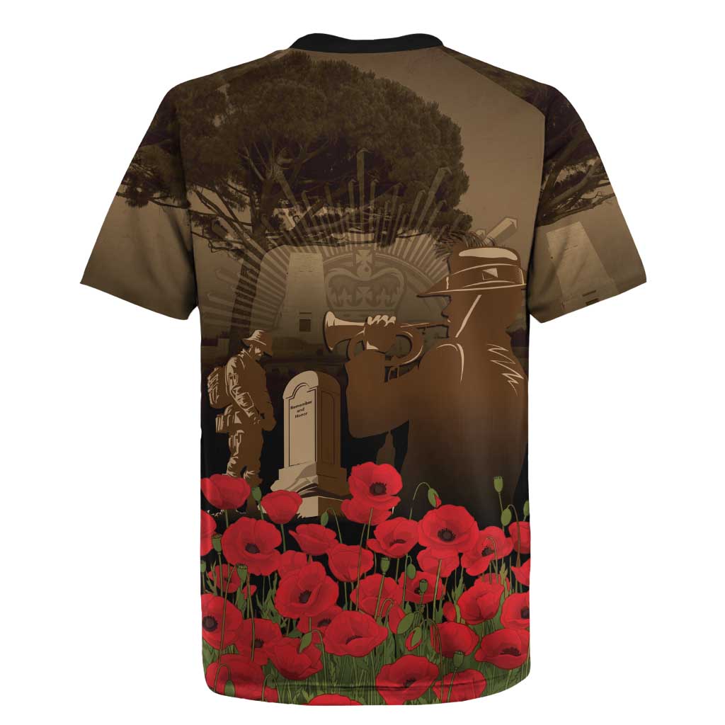 Australia - New Zealand ANZAC Lone Pine Rugby Jersey The Last Post LT7 - Polynesian Pride