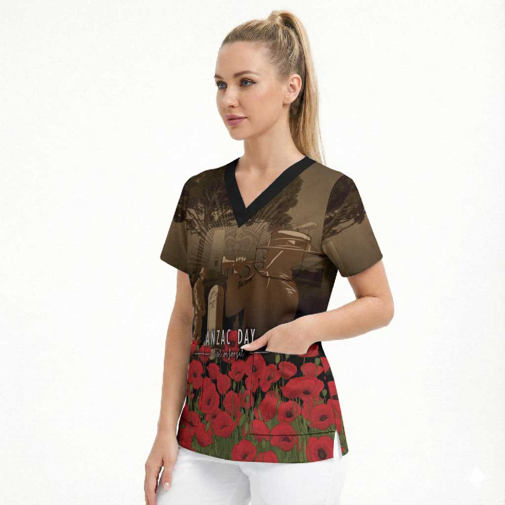 Australia - New Zealand ANZAC Lone Pine Scrub Top The Last Post LT7 - Polynesian Pride