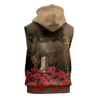 Australia - New Zealand ANZAC Lone Pine Sleeveless Hoodie The Last Post LT7 - Polynesian Pride