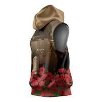 Australia - New Zealand ANZAC Lone Pine Sleeveless Hoodie The Last Post LT7 - Polynesian Pride