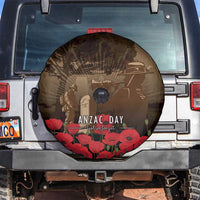 Australia - New Zealand ANZAC Lone Pine Spare Tire Cover The Last Post LT7 Old Gold - Polynesian Pride
