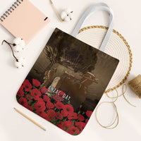 Australia - New Zealand ANZAC Lone Pine Tote Bag The Last Post LT7 White Strap One Size Old Gold - Polynesian Pride