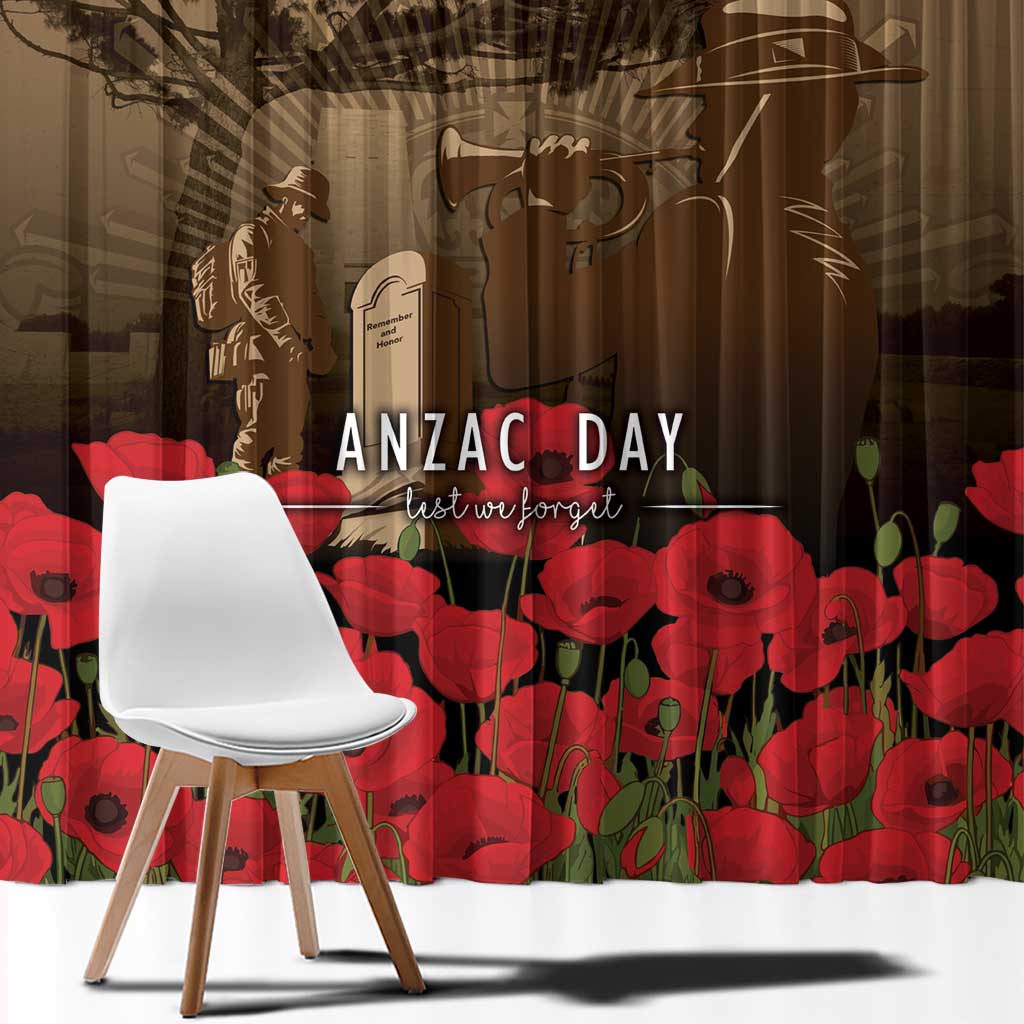 Australia - New Zealand ANZAC Lone Pine Window Curtain The Last Post LT7 - Polynesian Pride