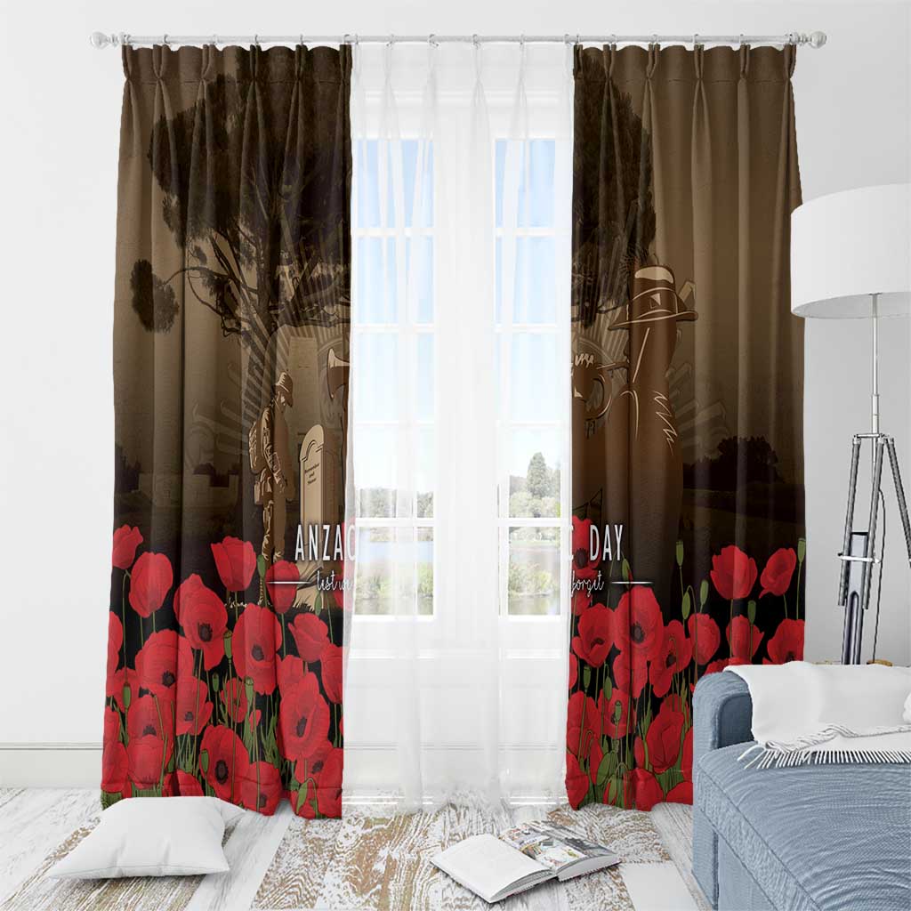 Australia - New Zealand ANZAC Lone Pine Window Curtain The Last Post LT7 - Polynesian Pride