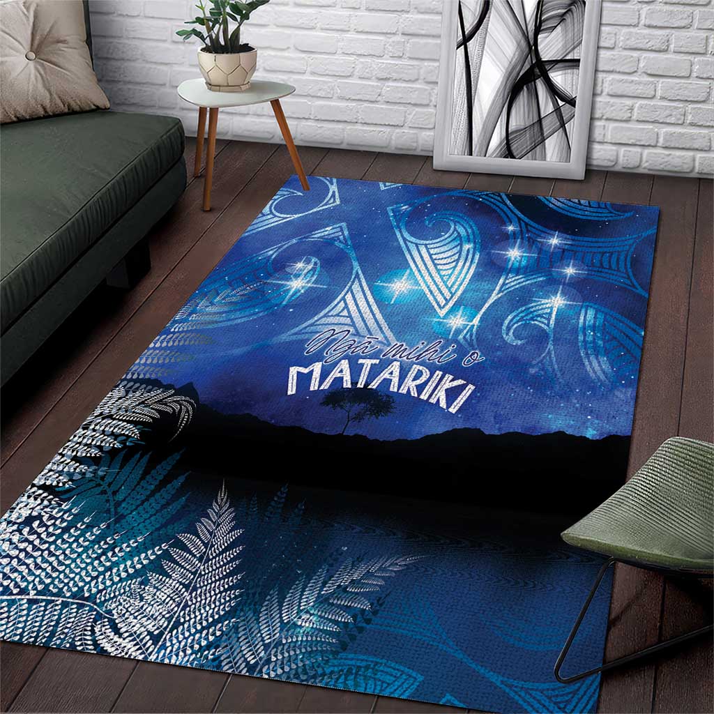 NZ Maori Matariki Scenery Area Rug Galaxy Sky LT7 Galaxy - Polynesian Pride