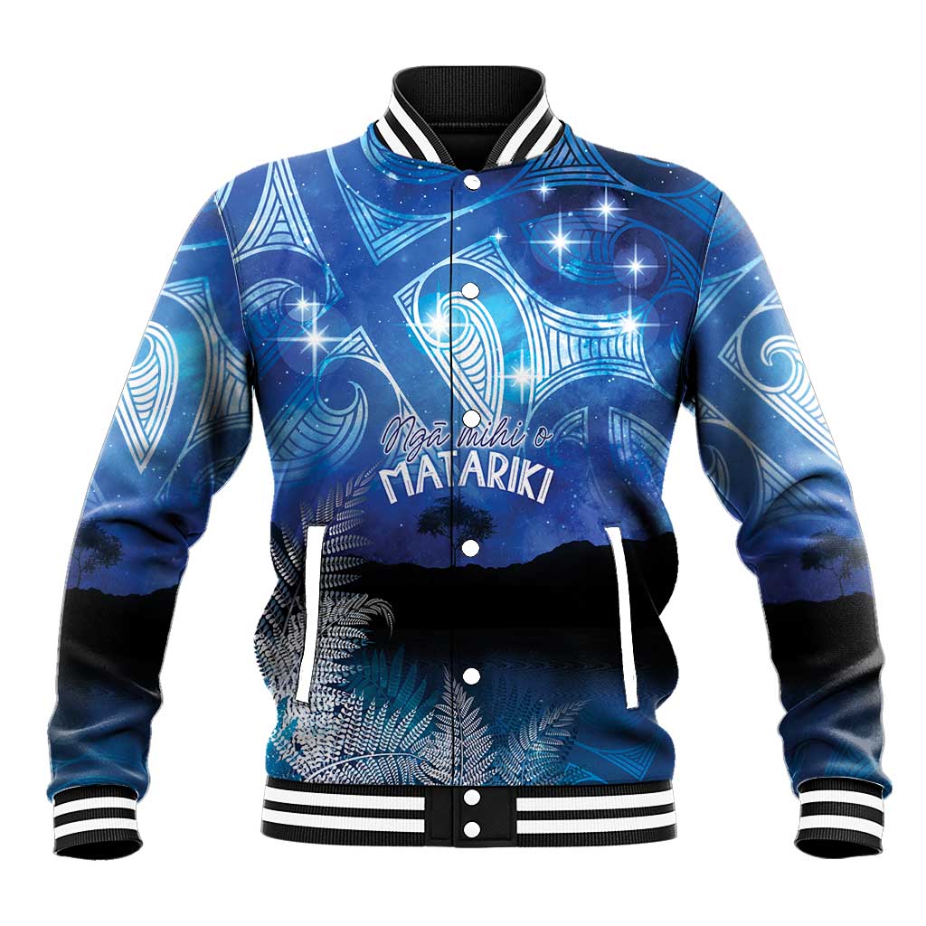 NZ Maori Matariki Scenery Baseball Jacket Galaxy Sky LT7 Unisex Galaxy - Polynesian Pride