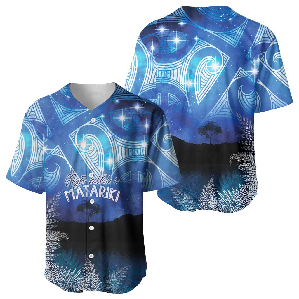 NZ Maori Matariki Scenery Baseball Jersey Galaxy Sky LT7 - Polynesian Pride