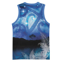 NZ Maori Matariki Scenery Basketball Jersey Galaxy Sky LT7 - Polynesian Pride