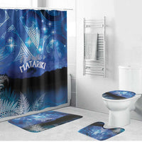 NZ Maori Matariki Scenery Bathroom Set Galaxy Sky LT7 Bathroom Set (4 pcs) Galaxy - Polynesian Pride
